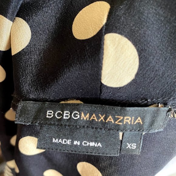 BCBGMaxazria Polka Dot Halter, XS black and cream - Picture 10 of 10